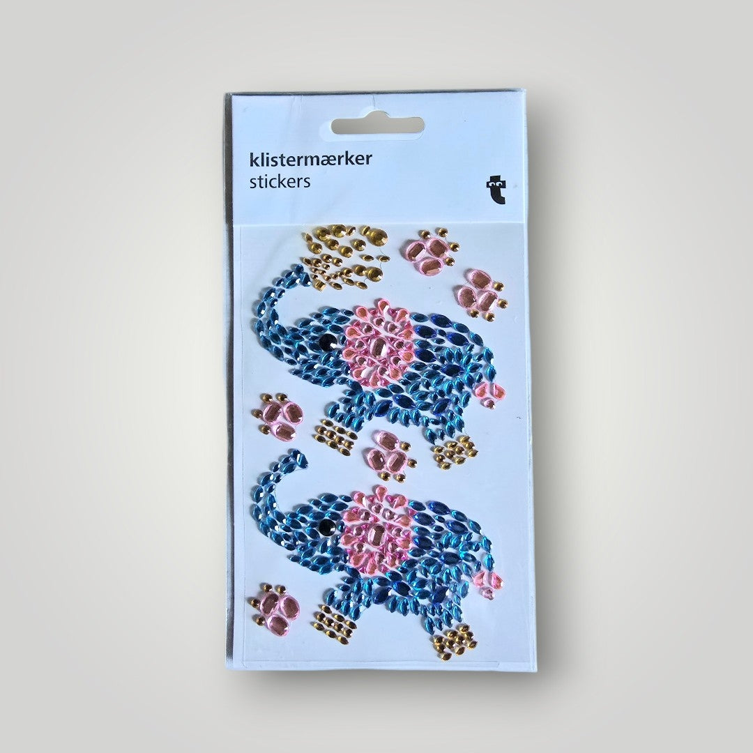 Sticker Glitzer Steine Elefanten OVP