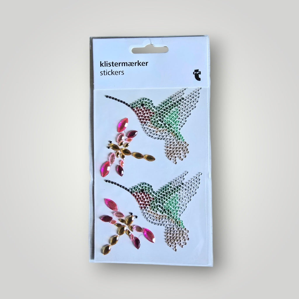 Sticker Glitzer Steine Vögel + Insekten OVP