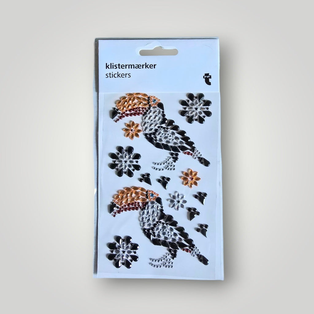 Sticker Glitzer Steine Tukane OVP