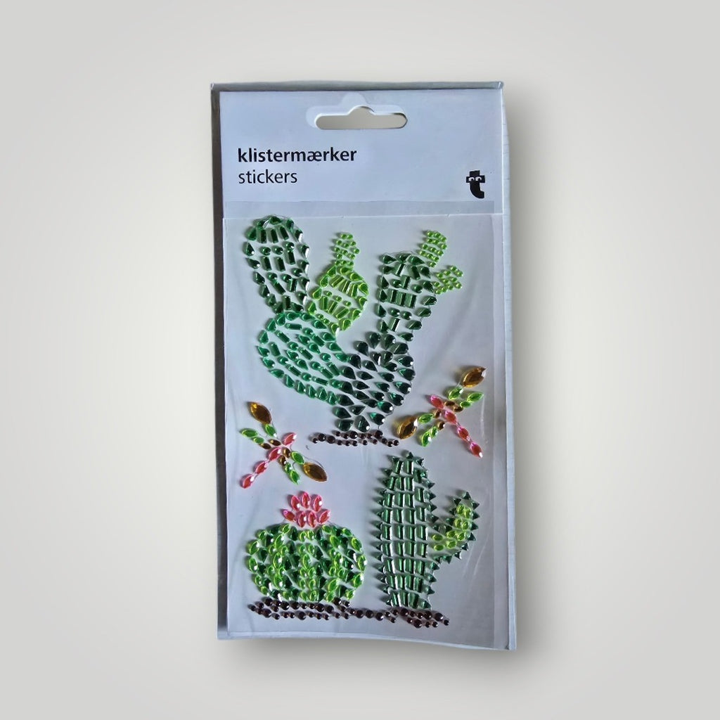 Sticker Glitzer Steine Kakteen + Insekten OVP