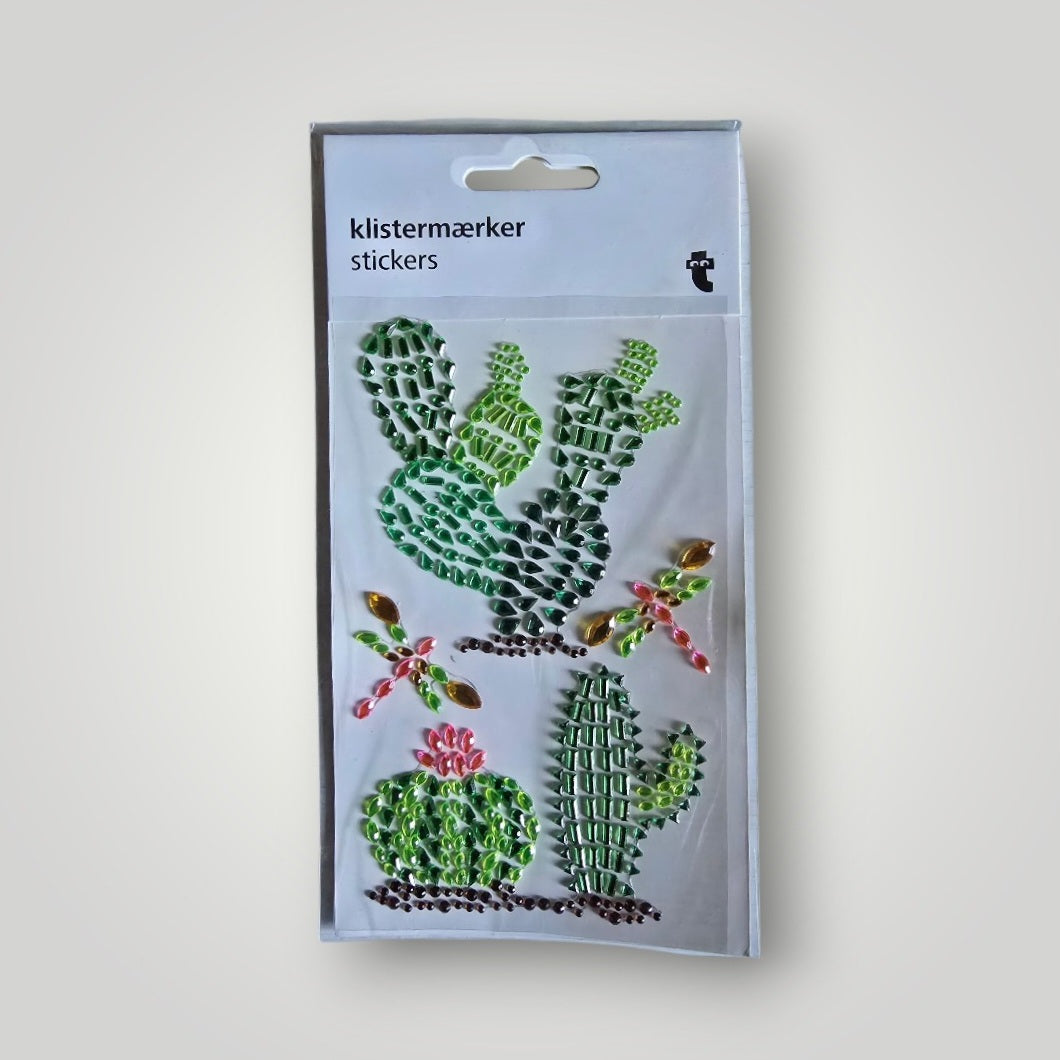 Sticker Glitzer Steine Kakteen + Insekten OVP