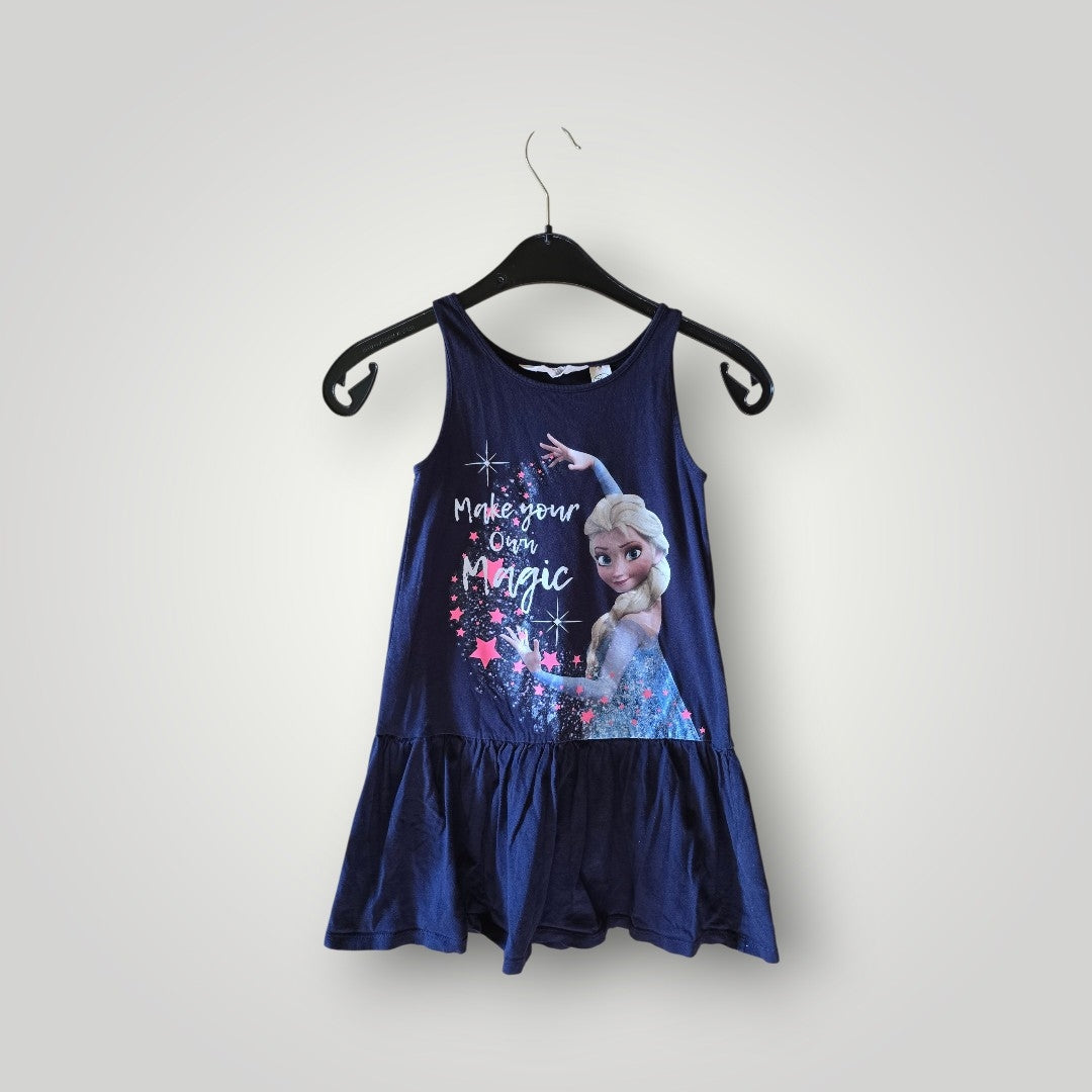 H&M Disney Eiskönigin Elsa Trägerkleid Gr. 122/128