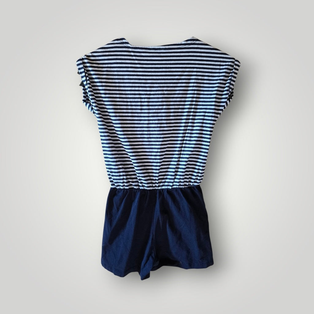 Mädchen Jumpsuit blau/ weiß Gr.122