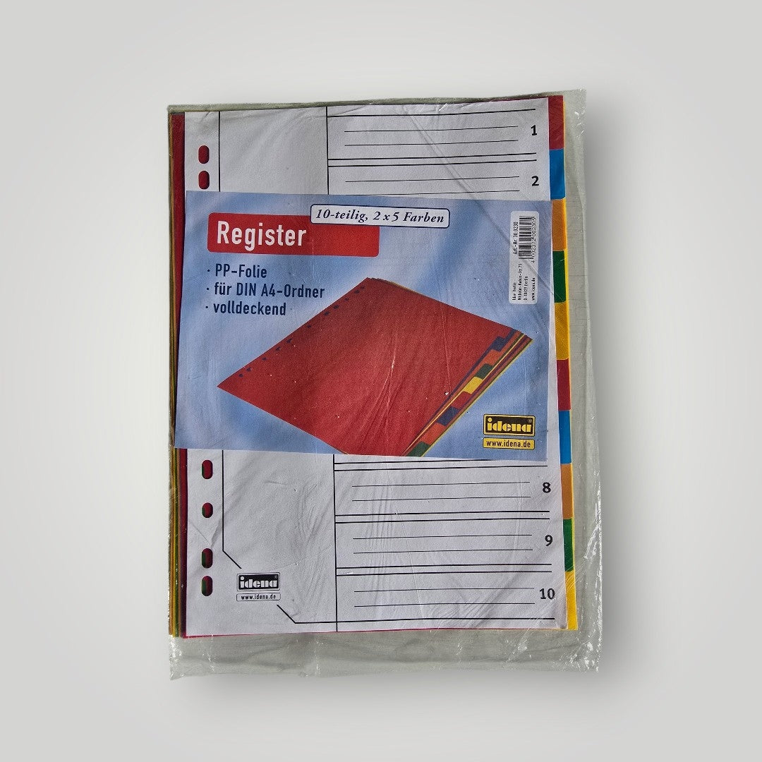 idena Register 2x 10tlg. DIN A4 OVP