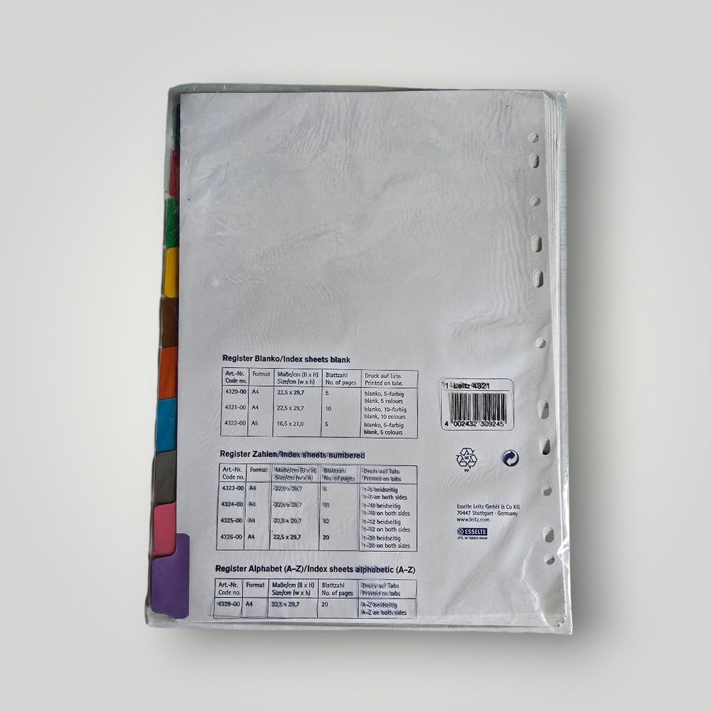 Leitz Register 10 tlg. OVP