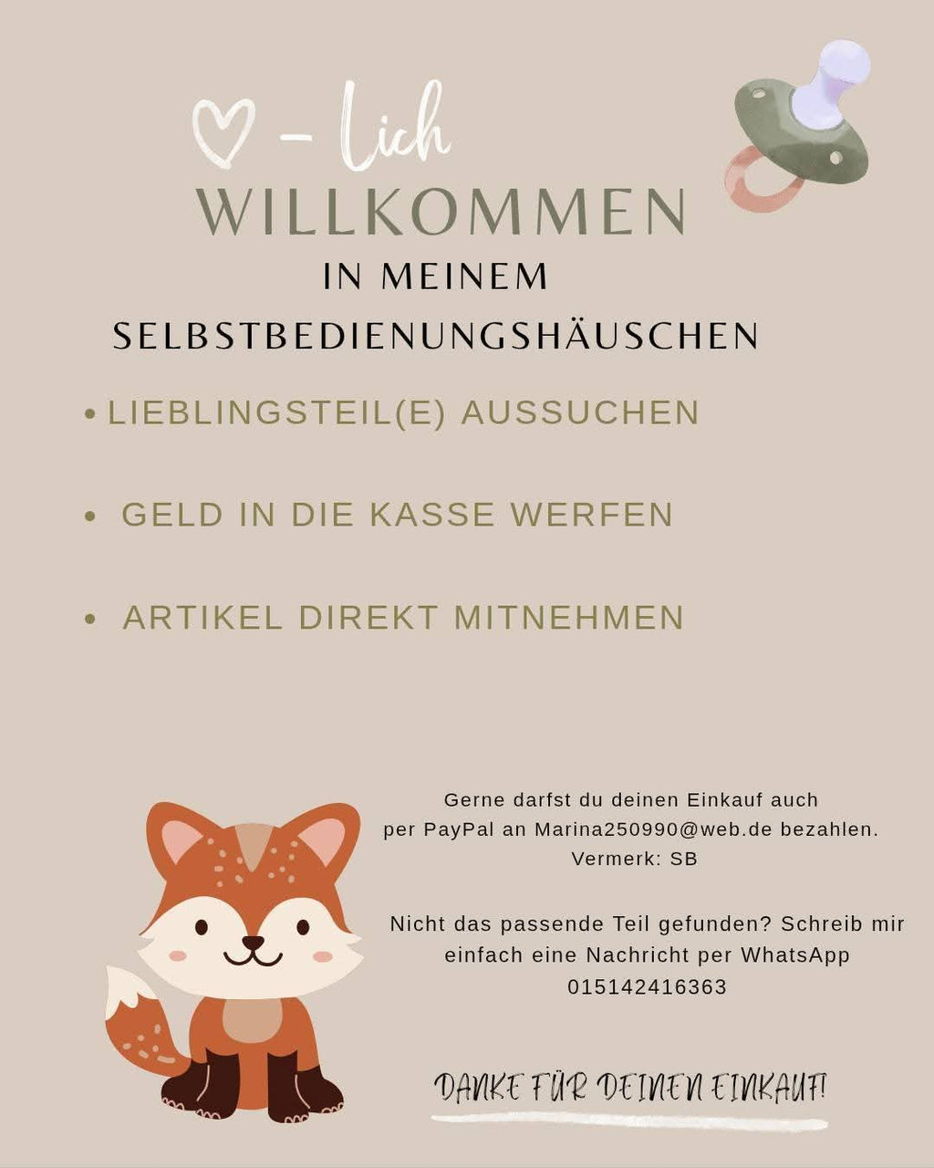 Selbstbedienungs Häußchen  Waldershof