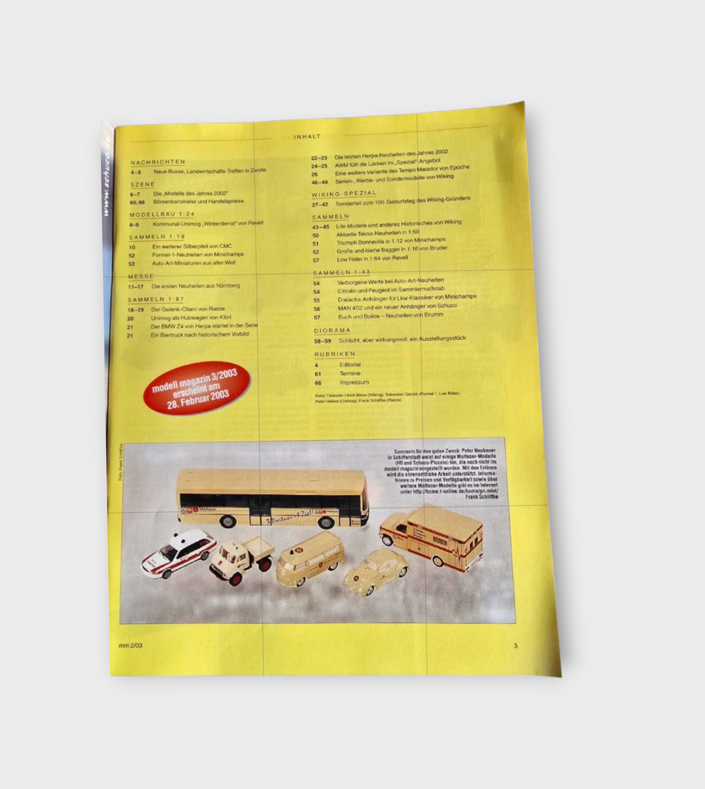 Zeitschrift Modell Magazin 02/2003