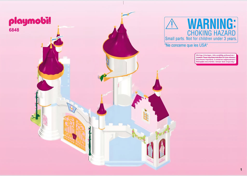 Playmobil Schloss Boden Eck-Verbinder hellblau 6848/30035962