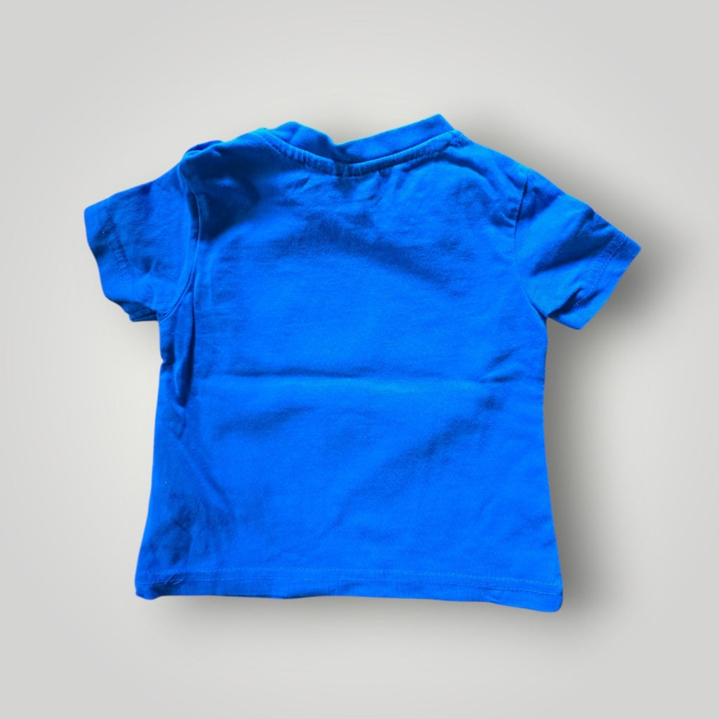 NKD Berti T-Shirt blau mit buntem Aufdruck Gr.62/68