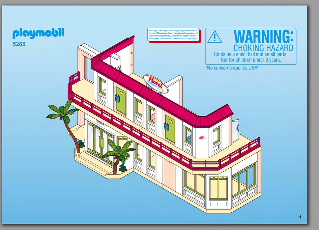 Playmobil Hotel Wand für Fenster schmal 5265/30252022